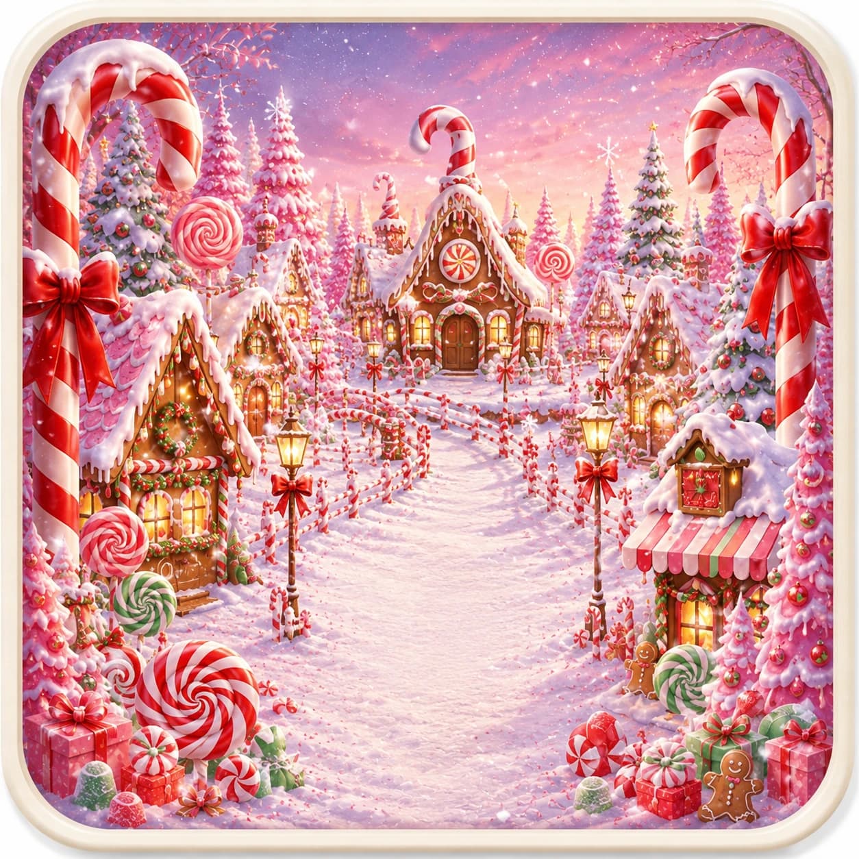 Candy Cane Digital Christmas List theme preview