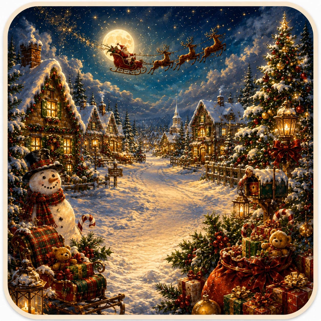 Classic Christmas Digital Christmas List theme preview